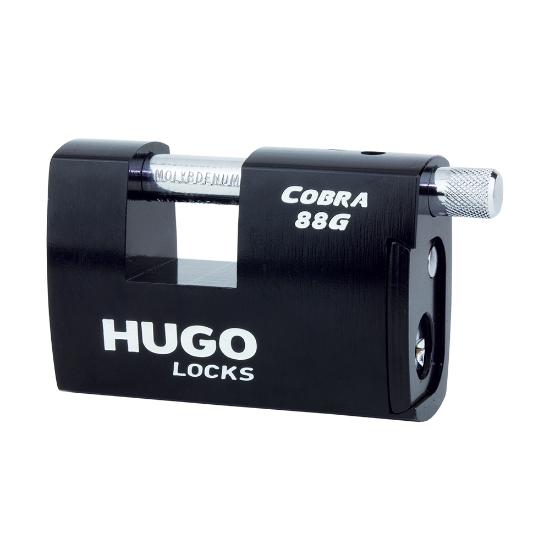 Εικόνα της Hugo Locks Cobra 88G Ατσάλινο Λουκέτο Τάκου με Κλειδί 88mm