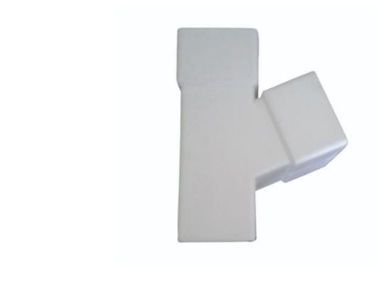 Εικόνα της Fasoplast Ημιτάφ Υδρορροής Pvc-U 6Χ10 & 6Χ10 Κάθετο Λευκό