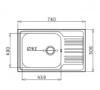 Εικόνα της Maidtec Νεροχύτης Ανοξείδωτος Inset (78x50) 1B 1D