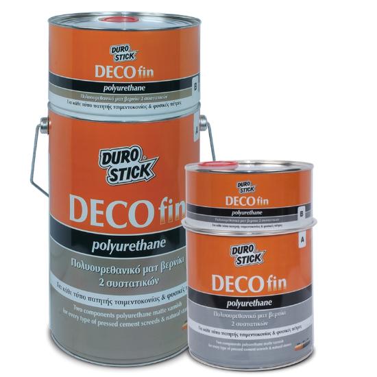 Εικόνα της Durostick Decofin Polyurethane (Α+Β) Ματ Βερνίκι 2 Συστατικών για Πατητή Τσιμέντοκονία και Φυσικές Πέτρες