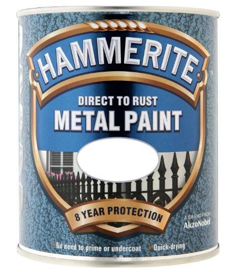 Εικόνα της Hammerite Χρώμα 3 σε 1 Απευθείας στην Σκουριά Γυαλιστερό Άσπρο