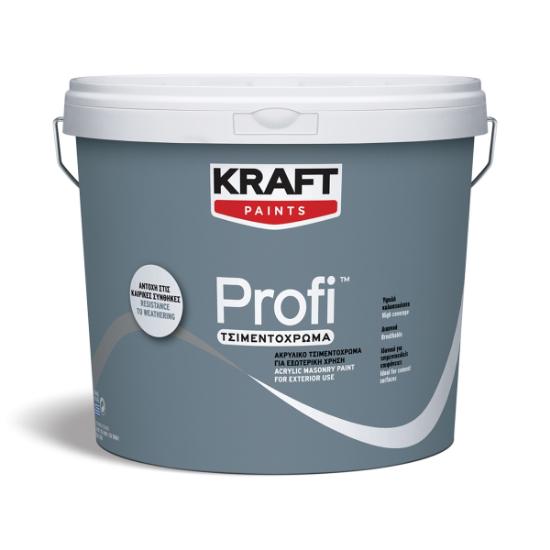 Εικόνα της Kraft Profi Ακρυλικό Τσιμεντόχρωμα για Εξωτερική Χρήση Νερού Λευκό