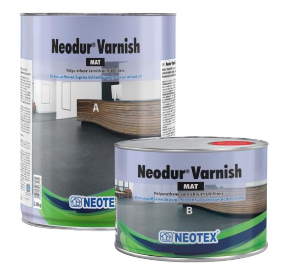 Εικόνα της Neotex Neodur Varnish Πολυουρεθανικό άχρωμο βερνίκι A+B Ματ