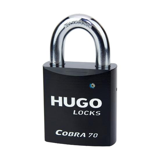 Εικόνα της Hugo Locks Λουκέτο Cobra Μασίφ Ατσάλινο με Κύλινδρο Ασφαλείας GT 4.5S
