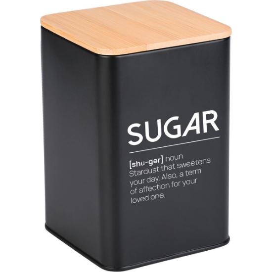 Εικόνα της Estia Essentials Βάζο για Ζάχαρη με Καπάκι Ξύλινο Καφέ 10x13cm