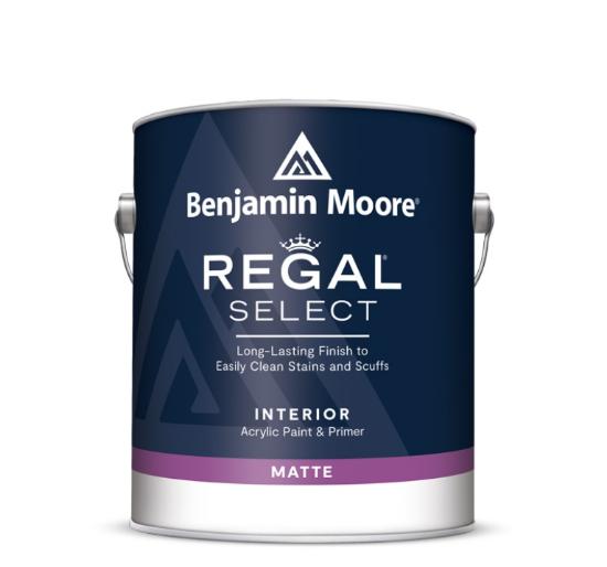 Εικόνα της Benjamin Moore Regal Ματ Χρώμα & Αστάρι Εσωτερικής Χρήσης - 3.78Lt