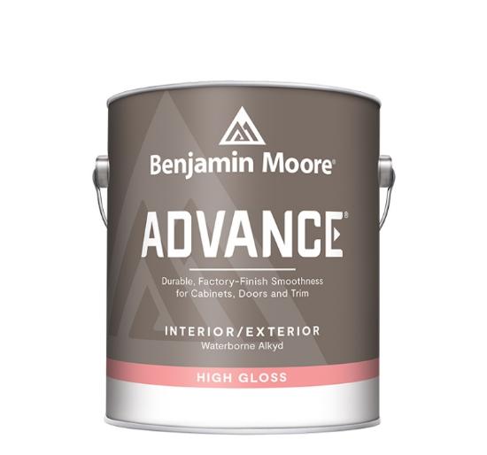 Εικόνα της Benjamin Moore Advance Γυαλιστερό Πλαστικό ΥδρόΧρώμα για Εξωτερική Χρήση Λευκό 3,78Lt