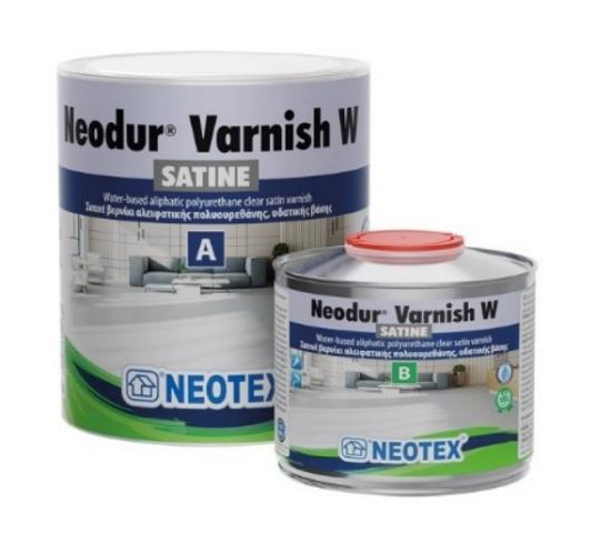 Εικόνα της Neotex Neodur Varnish W A+B Υδατοδιάλυτο Διάφανο Βερνίκι