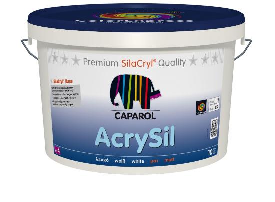 Εικόνα της Caparol Acrysil Σιλοξανικό-Ακρυλικό Χρώμα Σιλικόνης Νερού Λευκό Ματ