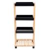 Εικόνα της Estia Τρόλεϊ Κουζίνας Bamboo Essentials 4 Επιπέδων 40x30x88cm Μαύρο