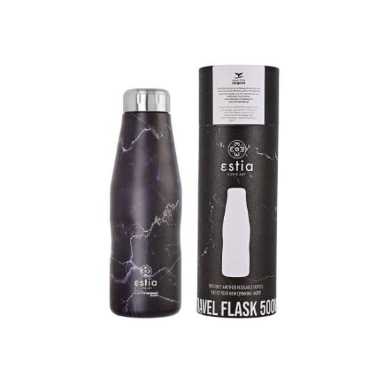 Εικόνα της TRAVEL FLASK SAVE THE AEGEAN 500ML PENTELICA BLACK