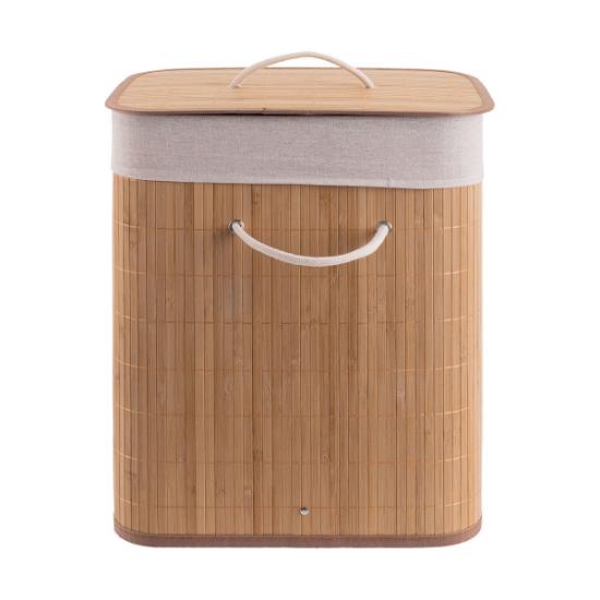 Εικόνα της Estia Καλάθι Απλύτων Bamboo Essentials Πτυσσόμενο Ορθογώνιο 60lt