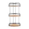 Εικόνα της Estia Εταζέρα Bamboo Essentials Μεταλλική Γωνιακή 3 Θέσεων 49x19.5x19.5cm