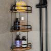 Εικόνα της Estia Εταζέρα Bamboo Essentials Μεταλλική Γωνιακή 3 Θέσεων 49x19.5x19.5cm