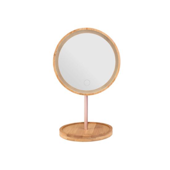 Εικόνα της Estia Καθρέφτης Επιτραπέζιος Bamboo Essentials με LED Φωτισμό 18x18x30cm