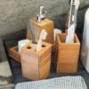 Εικόνα της Estia Αξεσουάρ Μπάνιου Bamboo Essentials με Βάση Σετ 3 ΤΕΜ.