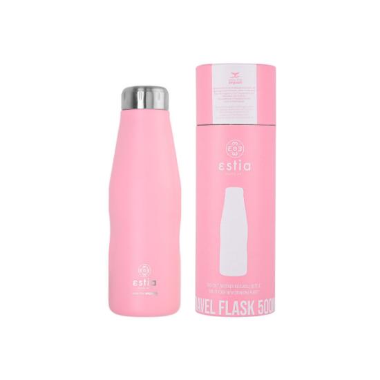 Εικόνα της Estia Θερμός Travel Flask Baby Pink 500ml Save the Aegean