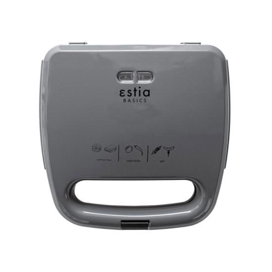 Εικόνα της Estia Τοστιέρα aroma Grey 2 Θέσεων 750w Γκρι