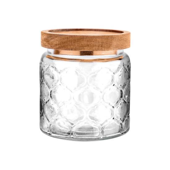 Εικόνα της Estia Δοχείο Αποθήκευσης Allure Γυάλινο 500ml 11x10cm Ανάγλυφο