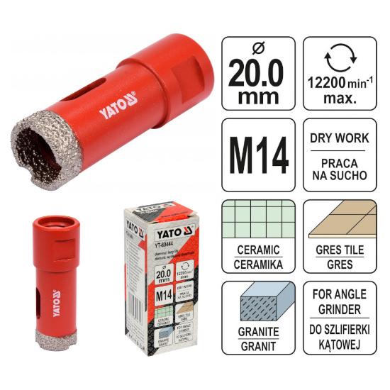 Εικόνα της Yato Κορώνα Διαμάντε Τροχού - 6.0Mm-Διάμετρος