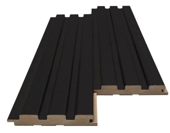 Εικόνα της Newplan Mdf Panel Με 3D Πηχάκια 505090 Beat St 16/119/2750Mm Black