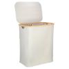 Εικόνα της Estia Καλάθι Απλύτων Bamboo Essentials 144Lt Με Καπάκι Και 2 Mesh Bags 56X37X68Cm Γκρι