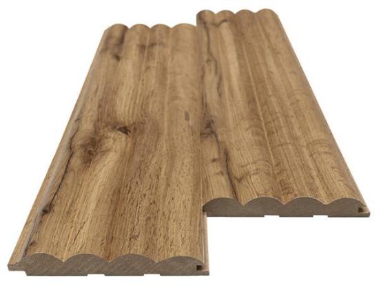 Εικόνα της Newplan Mdf Panel Με 3D Πηχάκια 808090 Wave St 16/119/2750Mm Pecan
