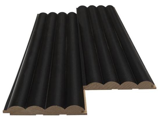 Εικόνα της Newplan Mdf Panel Me 3D Πηχάκια 805090 Wave St 16/119/2750Mm Black Edition