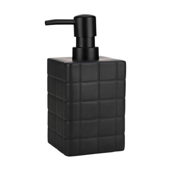 Εικόνα της Estia Αντλία Σαπουνιού Tiles Κεραμική 450Ml 7.5X15Cm Μαύρη