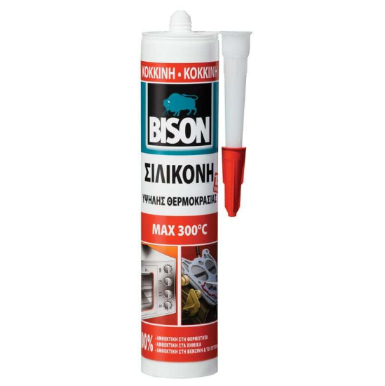 Εικόνα της Bison 66918 Φλαντζόκολλα Υψηλής Θερμοκρασίας Κόκκινη 280ml