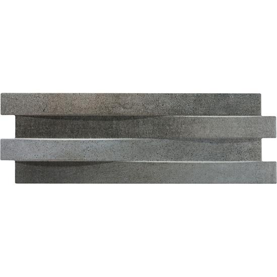Εικόνα της Bagno Tiles Πλακάκι Cherokee Grafito Rlv 17X52Cm