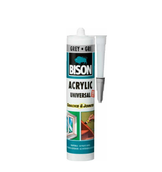 Εικόνα της Bison Acrylic Γενικής Χρήσης Universal Γκρι 300ml