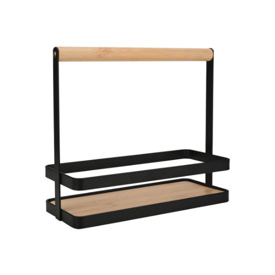 Εικόνα της Estia Θήκη Οργάνωσης Bamboo Essentials Με Χερουλι 24X10.5X21.3cm Μεταλλική Μαύρη