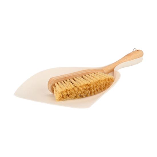 Εικόνα της Estia Σκούπα Με Φαράσι Χειρός Bamboo Essentials Ivory 36X23X8cm