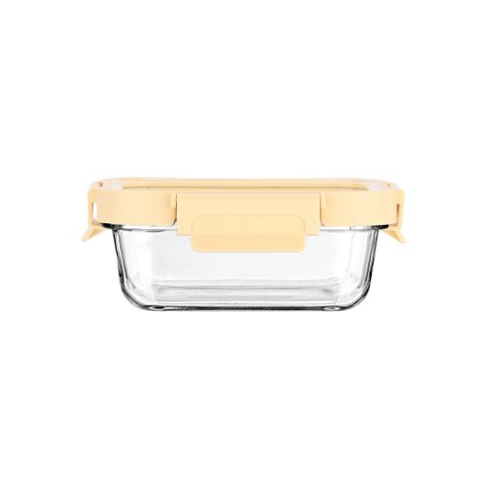 Εικόνα της Estia Φαγητοδοχείο Click&Seal Γυάλινο 370ml 16.3X12.3X6.2cm Με Καπάκι Πλαστικό Ivory