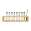 Εικόνα της Estia Δοχεία Μπαχαρικών Bamboo Essentials Γυάλινα Σετ 6 Τεμ Με Μεταλλικό Καπάκι & Βάση Bamboo