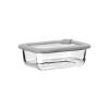 Εικόνα της Estia Φαγητοδοχείο Colorseal Γυάλινο 370ml 16.3X12.3X6.2cm Με Καπάκι Σιλικόνης Γκρι
