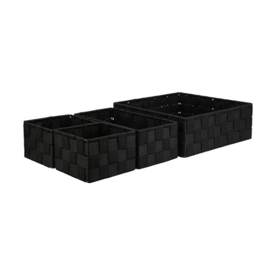 Εικόνα της Estia Καλάθια Οργάνωσης Woven Σετ 4 Τεμ. 28X28X10cm - 26X13X9cm - 13X13X9cm Μαύρα