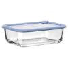 Εικόνα της Estia Φαγητοδοχείο Colorseal Γυάλινο 1520ml 23.5X17.8X7.6cm Με Καπάκι Σιλικόνης Μπλε