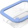 Εικόνα της Estia Φαγητοδοχείο Colorseal Γυάλινο 1520ml 23.5X17.8X7.6cm Με Καπάκι Σιλικόνης Μπλε