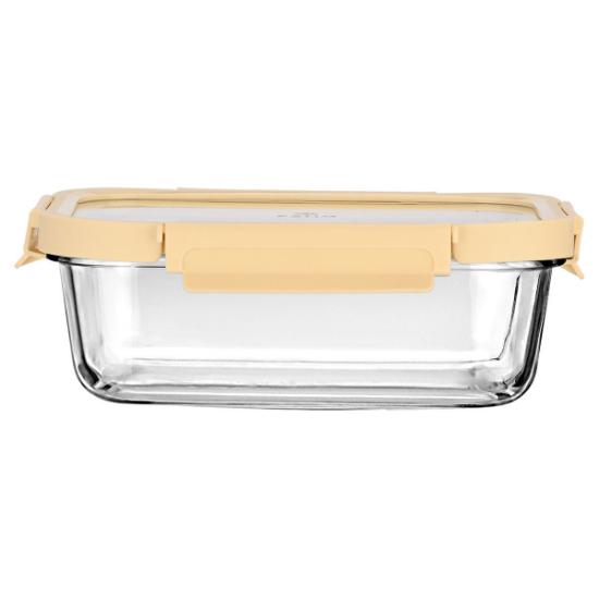Εικόνα της Estia Φαγητοδοχείο Click&Seal Γυάλινο 1520ml 23.5X17.8X7.6cm Με Καπάκι Πλαστικό Ivory