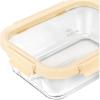 Εικόνα της Estia Φαγητοδοχείο Click&Seal Γυάλινο 1520ml 23.5X17.8X7.6cm Με Καπάκι Πλαστικό Ivory