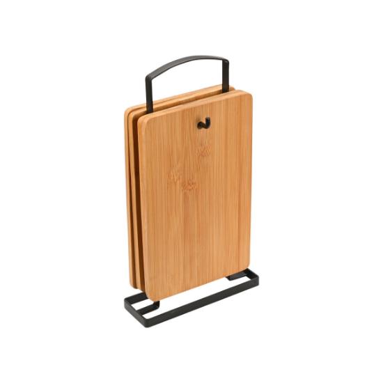 Εικόνα της Estia Σετ Επιφάνειες Κοπής Bamboo Essentials 5 Τεμ Με Βάση Μεταλλική