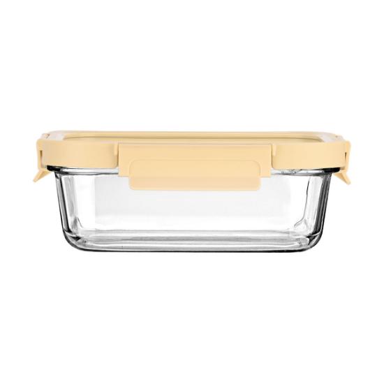 Εικόνα της Estia Φαγητοδοχείο Click&Seal Γυάλινο 1050ml 21.6X16.5X7.4cm Με Καπάκι Πλαστικό Ivory