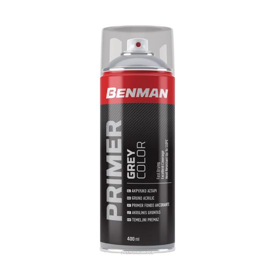 Εικόνα της Benman Σπρέι Αστάρι Primer Ακρυλικό Γκρι 400ml