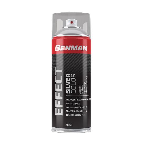 Εικόνα της Benman Σπρέι Βαφής Ακρυλικό Ασημί 400ml