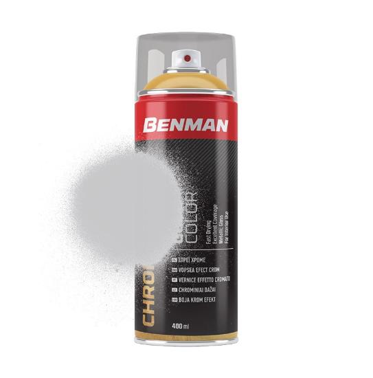 Εικόνα της Benman Σπρέι Βαφής Ακρυλικό Ασημί Χρωμέ 400ml