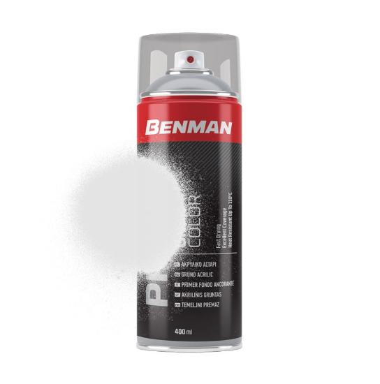 Εικόνα της Benman Σπρέι Αστάρι Primer Ακρυλικό Λευκό 400ml