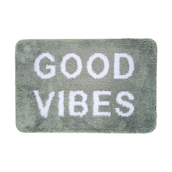 Εικόνα της Estia Ταπέτο Μπάνιου Good Vibes 40X60Cm 100% Μικροϊνες Μέντα