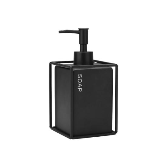 Εικόνα της Estia Αντλία Σαπουνιού Cage 450Ml Κεραμική Μαύρη Με Μεταλλικό Πλαίσιο